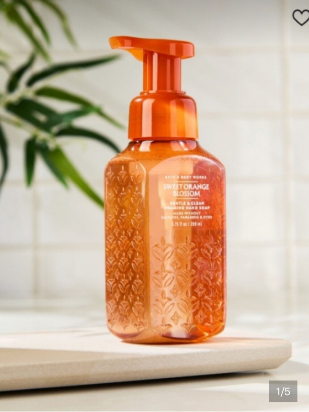Bath & Body Works Orange Embossed Foaming Hand Soap